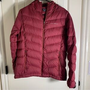 Eddie Bauer Women’s Microlight Down Packable Coat in Rust